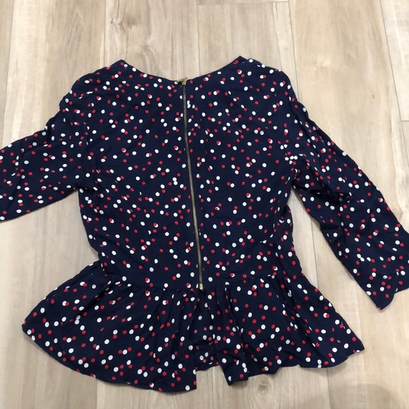Ruffle hem polka dot top - Picture 6 of 12